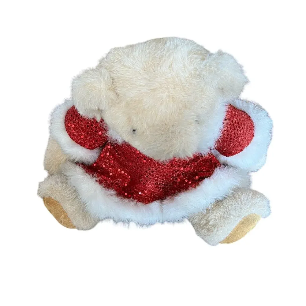 Vermont Teddy Bear Christmas Xmas Holiday Bear Mrs. Claus Red White
